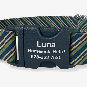 closeup of buckle personalization